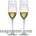 Susquehanna Glass Dot Monogram and Date Champagne Flute ZSG3074